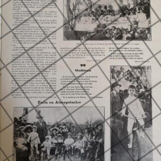 AFICHE ANTIGUO. FERIA EN ATZCAPOTZALCO 1910