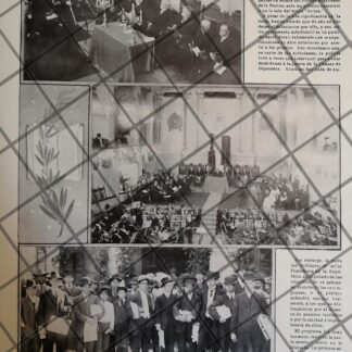 AFICHE ANTIGUO PORFIRIO DIAZ ENTREGA DIPLOMAS TEATRO ARBEU