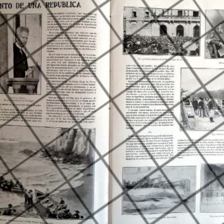 AFICHE ANTIGUO NACE LA REPUBLICA DE PORTUGAL 1910