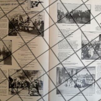 AFICHE ANTIGUO CENTENARIO EN TOLUCA Y CHIHUAHUA 1910