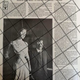 AFICHE ANTIGUO CARLOS MENESES Y SU HIJA 1910