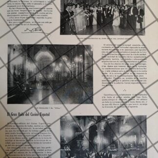 AFICHE ANTIGUO BAILE EN EL CASINO ESPAÑOL 1910