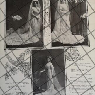 AFICHE ANTIGUO. BODA. GUADALUPE VERTIZ DE EUSARDIA 1910