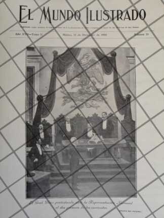 PORTADA ANTIGUA PORFIRIO DIAZ TOMA POSESION 1910