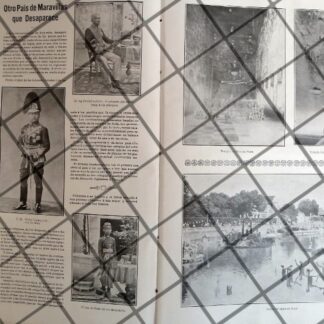 AFICHE ANTIGUO. LA EXTINCION DE SIAM COMO NACION 1910