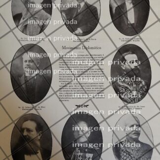 AFICHE ANTIGUO. CUERPO DIPLOMATICO DE 1910