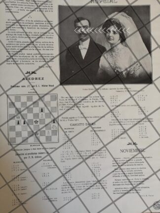AFICHE ANTIGUO. BODA ORTIZ IGLESIAS 1910 Y MAS NOTAS