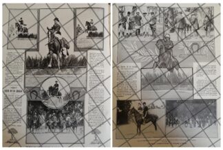 AFICHE ANTIGUO COMPETENCIA HIPICA EN LOS PINOS 1910