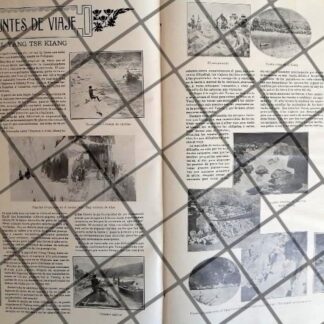 AFICHE ANTIGUO EL RIO YANG TSE KIANG DE CHINA 1910