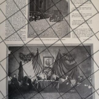 AFICHE ANTIGUO PORFIRIO DIAZ EN EL COLEGIO DE LAS VIZCAINAS 1910