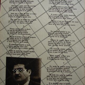 AFICHE ANTIGUO INEDITOS DEL POETA HECTOR PEREZ MARTINEZ 1936