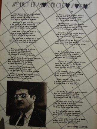 AFICHE ANTIGUO INEDITOS DEL POETA HECTOR PEREZ MARTINEZ 1936