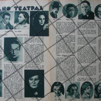 AFICHE ANTIGUO ARTISTAS DEL CINE DE ORO 1936