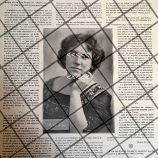 AFICHE ANTIGUO PIANISTA ADELA VERNE EN MEXICO 1910