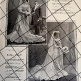 AFICHE ANTIGUO BODA LOPEZ SOUSA 1910 Y MAS NOTAS
