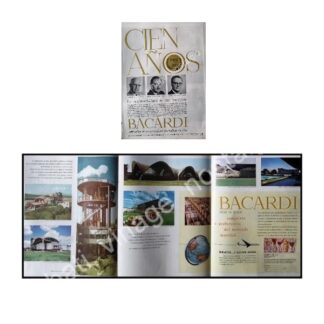 CARTEL ANTIGUO ORIGINAL DE RON BACARDI 100 ANIVERSARIO / RARO