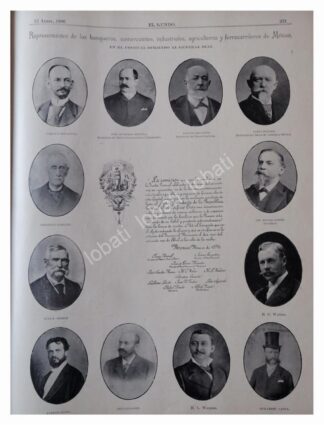NOTA DE PRENSA ANTIGUA EMPRESARIOS MEXICANOS 1896