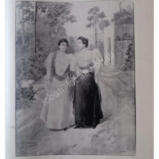 GRABADO ANTIGUO 1896 LEANDRO IZAGUIRRE, PASEO CAMPESTRE