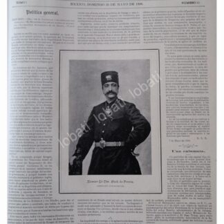 PORTADA ANTIGUA 1896 ASESINATO DEL SHA DE PERSIA