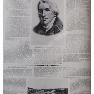 NOTA ANTIGUA 1896 CENTENARIO DE LA VACUNA DE VIRUELA