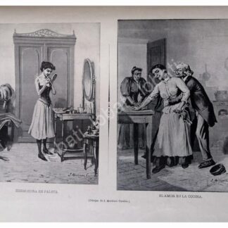 GRABADO ANTIGUO 1896 JESUS MARTINEZ CARRION /AMOR