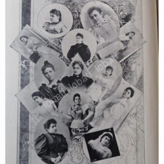 GRABADO ANTIGUO 1896 DAMAS DE LA ALTA SOCIEDAD PORFIRIANA