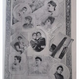 GRABADO ANTIGUO 1896 DAMAS. ALTA SOCIEDAD PORFIRIANA