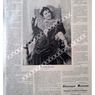 NOTA DE PRENSA 1896 LA ACTRIZ CLARA DELLA GUARDIA