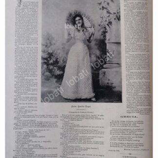 NOTA DE PRENSA ANTIGUA 1896 EMILIA VOGEL (COLIMA)