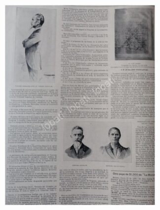 NOTA DE PRENSA ANTIGUA 1896 CASO TIMOTEO ANDRADE