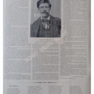 NOTA PRENSA ANTIGUA 1896 PINTOR. JAVIER T. MARTINEZ OROZCO
