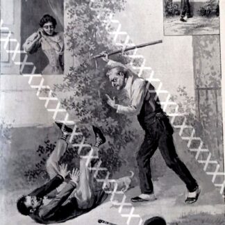 GRABADO ANTIGUO 1896 JESUS MARTINEZ CARRION, ESCARMIENTO