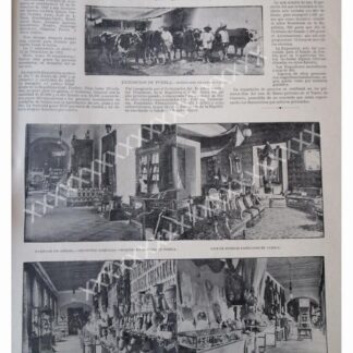 NOTA PRENSA ANTIGUA 1896 EXPOSICION INDUSTRIAL PUEBLA