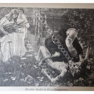 GRABADO ANTIGUO 1896 ARTE SACRO DE ARTHUR LANGHAMMER