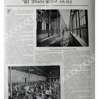 CARTEL ANTIGUO ORIGINAL DE 1897 TABACALERA EL BUEN TONO