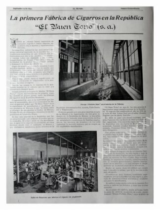 CARTEL ANTIGUO ORIGINAL DE 1897 TABACALERA EL BUEN TONO