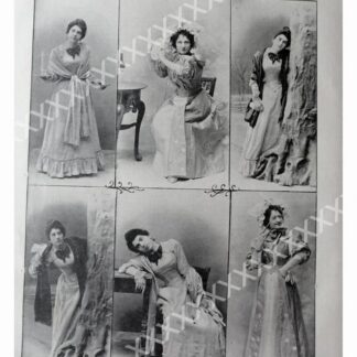 CARTEL ANTIGUO ORIGINAL DE 1897 PERSONAJES DE LA BOHEMIA DE PUCCINI