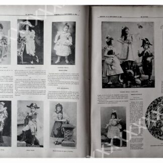 CARTEL ANTIGUO ORIGINAL DE 1897 DAMAS Y NIÑOS ALTA SOCIEDAD PORFIRIANA