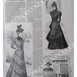 CARTEL ANTIGUO ORIGINAL DE 1897 VESTIDOS DE LA EPOCA /48