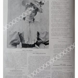 CARTEL ANTIGUO ORIGINAL DE 1897 LUISA RAIGOSA GARCIA (DIAZ)