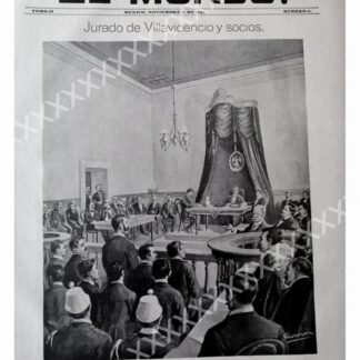 CARTEL ANTIGUO ORIGINAL DE REPORTAJE ANTIGUO 1897 EL CASO VILLAVICENCIO (CASO ARROYO)