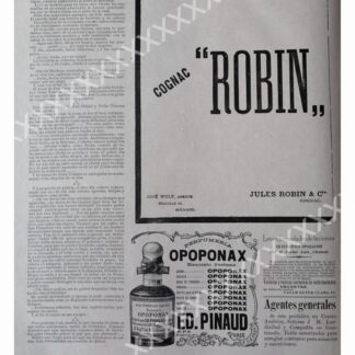 CARTEL ANTIGUO ORIGINAL DE RARO . VINOS. COGNAC ROBIN /OPOPONAX ETC