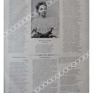 CARTEL ANTIGUO ORIGINAL DE 1897 DOLORES LICEAGA FERNANDEZ ASM