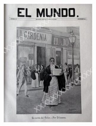 PORTADA ANTIGUA ORIGINAL  1897. JOSE Ma. VILLASANA, LA SALIDA /52