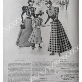 GRABADO ANTIGUO 1897 MODAS DE ESE AÑO /138