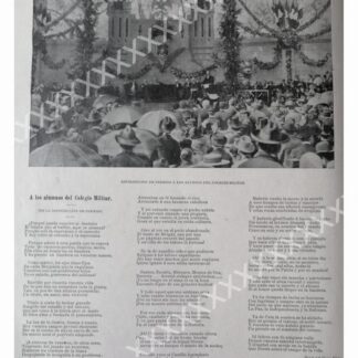 CARTEL ANTIGUO ORIGINAL DE 1897. PREMIACION EN COLEGIO MILITAR