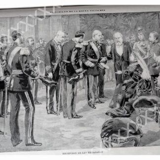 CARTEL ANTIGUO ORIGINAL DE 1897 JUBILEO DE LA REINA VICTORIA