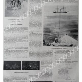 CARTEL ANTIGUO ORIGINAL DE 1897 DESCUBREN SIRENAS Y MAS