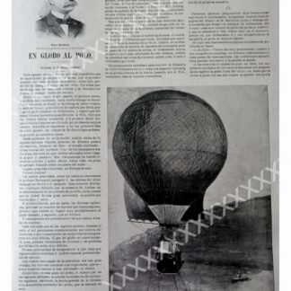 CARTEL ANTIGUO ORIGINAL DE 1897 EXPEDICION ARTICA DE ANDREE