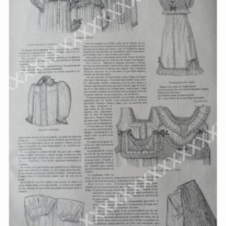 CARTEL ANTIGUO ORIGINAL DE 1897 CAMISONES DE DORMIR /47